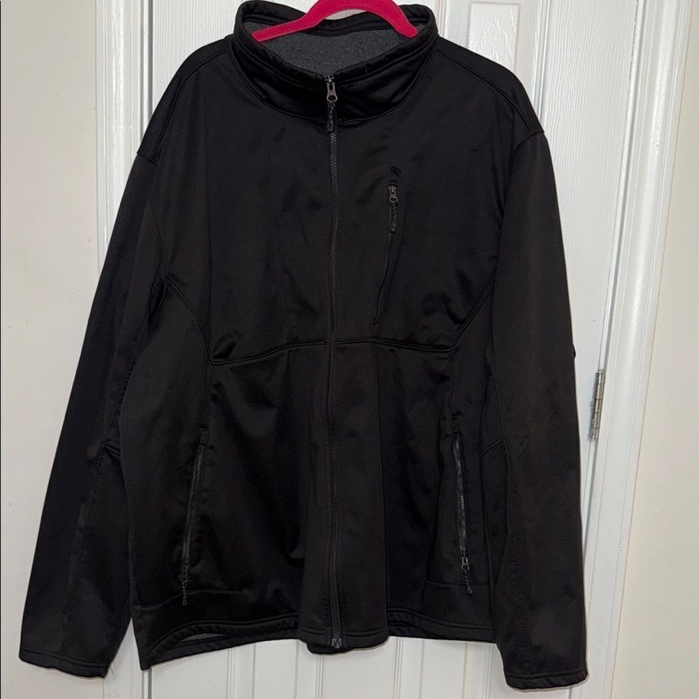 Swiss tech jacket black red